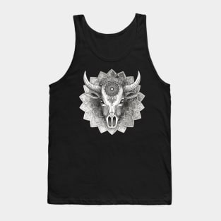 Cow skull mandala Tank Top